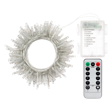 Luci di natale catena luminosa a batteria led 5 mm con telecomando per esterno