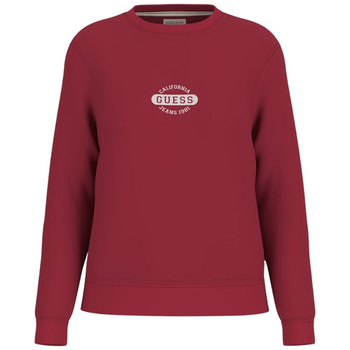 Guess felpa bordeaux con stampa GJ W5BQ07 KC811 G5M3