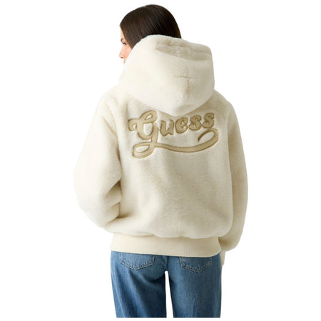 Guess giacca pelliccia bianca LUCREZIA W5BL66 W3890 G012