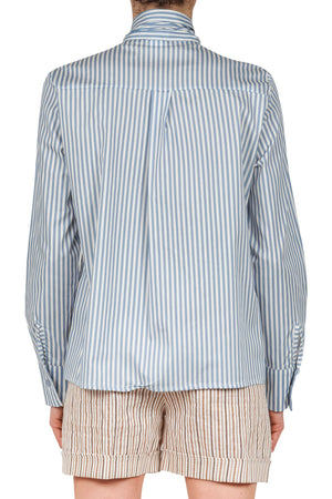 LA FEMME BLANCHE La Femme Blanche - Camicia - 451489 - Bianco/Blu da donna