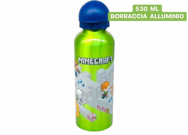 Borraccia personaggi disney in alluminio 530 ml con beccuccio e coperchio stampa a scelta