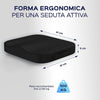 Cuscino Antidecubito - Cuscino Ortopedico Posturale per Casa, Ufficio E Auto - Rialzo per Sedia Ergonomico in Memory Foam - Supporto Lombar