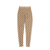 MARINE SERRE Recycled Moon Jersey Stirrup Leggings in Tan/Black da donna
