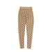 MARINE SERRE Recycled Moon Jersey Stirrup Leggings in Tan/Black da donna