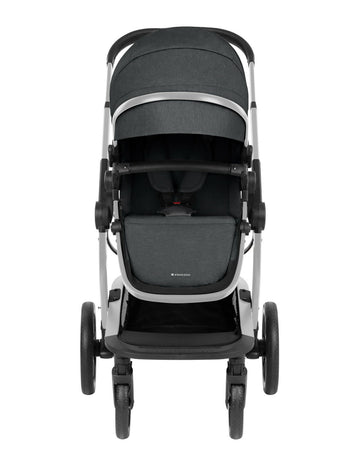 KIKKABOO Trio Completo IRENE, colore DARK GREY composto da Culla Navicella + Seggiolino Auto i-Size (40-87 cm) + Passeggino