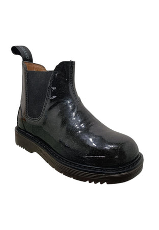 Stivaletti bambino Grunland Junior Taba nero pelle - Stile classico con elastico