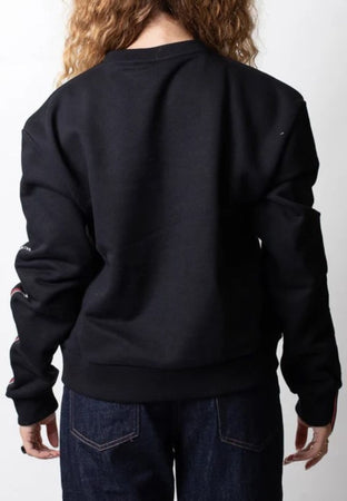 GCDS FELPA LOGO TAPE CREWNECK da donna