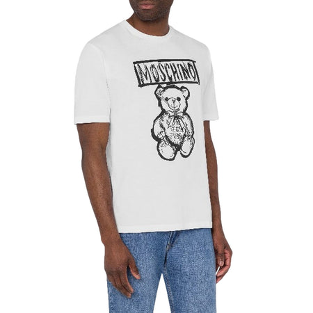 MOSCHINO COUTURE t-shirt uomo moschino couture - t-shirt - bianco da uomo