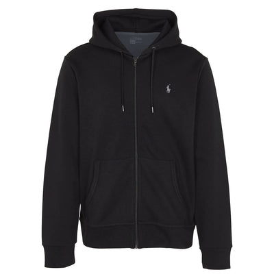 Ralph Lauren Felpa Uomo Neracon Cappuccio Felpa Tinta Unita Logo Casual Full Zip E Maniche Lunghe Con Logo Pony Ricamato Ralph Polo