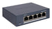 HIKVISION SWITCH 5 PORT GIGABIT UNMANAGED SWITCH 5 GIGABIT RJ45 PORTS, DESKTOP STEEL CASE UNMANAGED