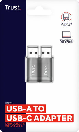 TRUST ADATTATORE CALYX USB-A TO USB-C, 2PACK