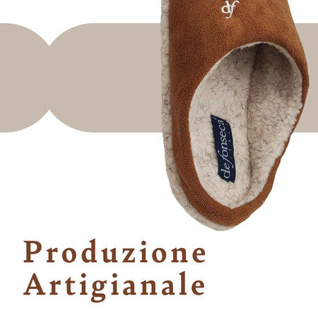 de fonseca Defonseca Firenze Ottime Ciabatte Uomo Invernali, Pantofole Calde in Pelliccia per Inverno, Babbucce Antiscivolo con Pelo, Ciabatta Invernale da Casa, Pantofola da Camera