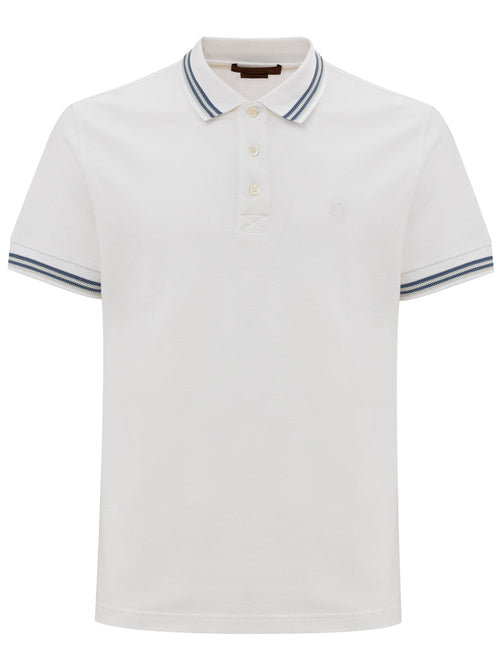 Corneliani Polo bianca manica corta da uomo