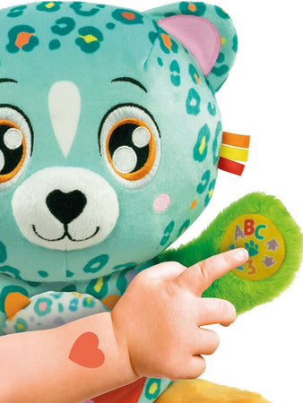 Clementoni Baby - Cleo e Leo - dolci leopardi - Peluche Parlante Interattivo, Gioco Educativo Prima Infanzia Bambini 6 Mesi, Gioco Pupazzo Neonato, Musicale, Luci e Suoni, Con Batterie, In Italiano