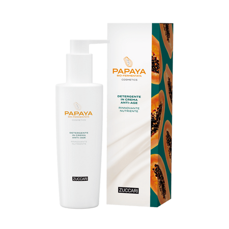 papaya biofermentata cosmetics detergente in crema anti-age rinnovante nutriente 200 ml zuccari