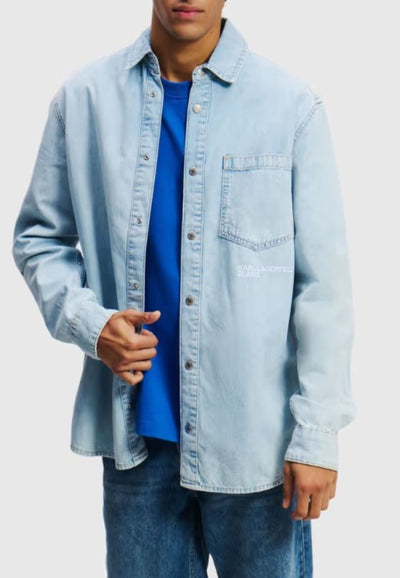 KARL LAGERFELD CAMICIA KLJ DENIM SHIRT da uomo