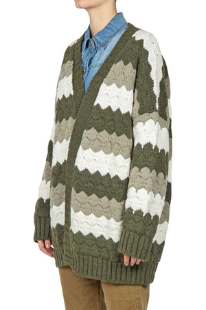 SO ALLURE So Allure - Cardigan - 441922 - Verde/Panna da donna