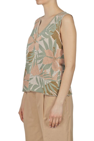 ALESSIA SANTI Alessia Santi - Top - 450178 - Verde/Rosa da donna