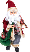 Babbo Natale che si muove con musica e violino in tessuto e plastica color Rosso e Bianco da 44 cm Casa e cucina/Decorazioni per interni/Addobbi e decorazioni per ricorrenze/Decorazioni natalizie/Schiaccianoci MagiediNatale.it - Altamura, Commerciovirtuoso.it