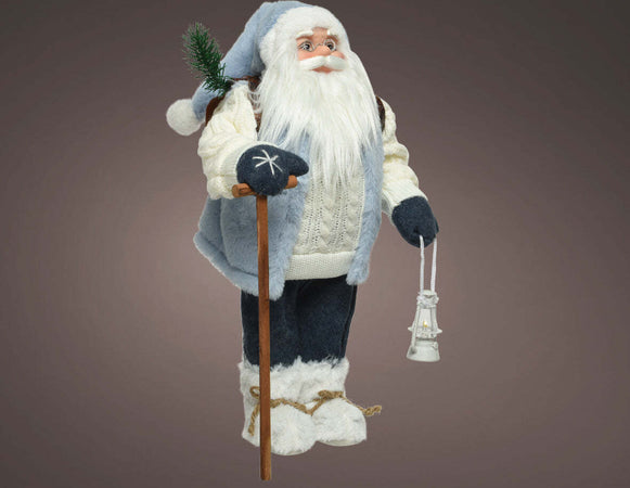 Babbo Natale con bastone statuetta color Azzurro in poliestere da 60 cm Casa e cucina/Decorazioni per interni/Addobbi e decorazioni per ricorrenze/Decorazioni natalizie/Schiaccianoci MagiediNatale.it - Altamura, Commerciovirtuoso.it