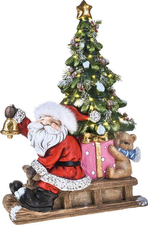 Babbo Natale con campana, albero natalizio e slitta in resina da 50 cm Casa e cucina/Decorazioni per interni/Addobbi e decorazioni per ricorrenze/Decorazioni natalizie/Schiaccianoci MagiediNatale.it - Altamura, Commerciovirtuoso.it