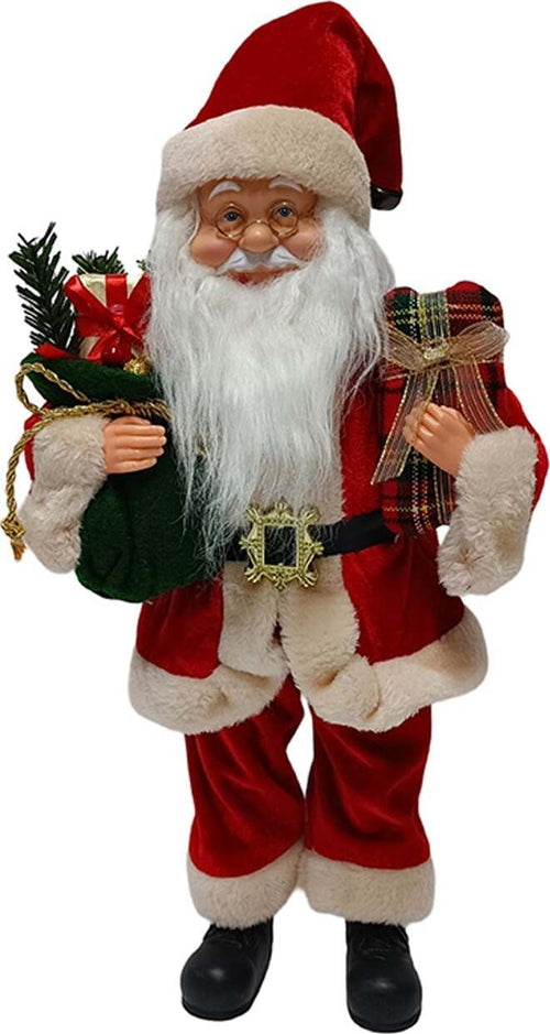 Babbo Natale con carillon e movimento testa decorazione natalizia h 45 cm Casa e cucina/Decorazioni per interni/Addobbi e decorazioni per ricorrenze/Decorazioni natalizie/Schiaccianoci MagiediNatale.it - Altamura, Commerciovirtuoso.it