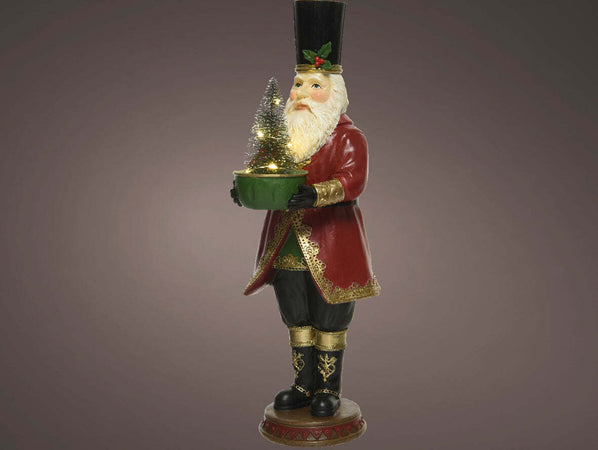 Babbo Natale con cilindro e regalo Albero di Natale decorazione in poliresina da 37,50 cm Casa e cucina/Decorazioni per interni/Addobbi e decorazioni per ricorrenze/Decorazioni natalizie/Schiaccianoci MagiediNatale.it - Altamura, Commerciovirtuoso.it
