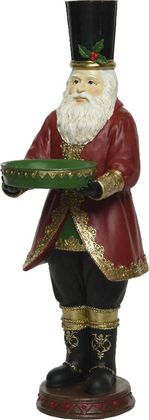 Babbo Natale con cilindro e regalo verde decorazione in poliresina da 50 cm Casa e cucina/Decorazioni per interni/Addobbi e decorazioni per ricorrenze/Decorazioni natalizie/Schiaccianoci MagiediNatale.it - Altamura, Commerciovirtuoso.it