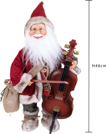 Babbo Natale con contrabbasso, movimento con musica, barba folta e bianca da 46 cm Casa e cucina/Decorazioni per interni/Addobbi e decorazioni per ricorrenze/Decorazioni natalizie/Schiaccianoci MagiediNatale.it - Altamura, Commerciovirtuoso.it