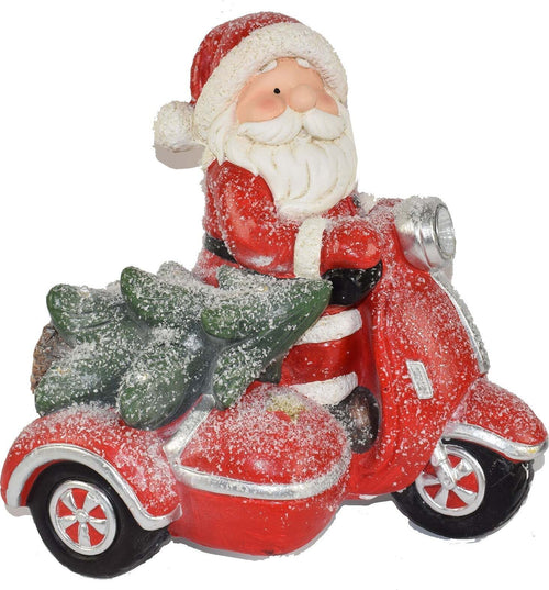 Babbo Natale con led su vespa colori natalizi in poli-resina h 40 cm Casa e cucina/Decorazioni per interni/Addobbi e decorazioni per ricorrenze/Decorazioni natalizie/Schiaccianoci MagiediNatale.it - Altamura, Commerciovirtuoso.it