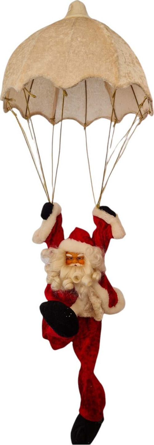 Babbo Natale con paracadute in tessuto per decorazioni natalizie h 80 cm Casa e cucina/Decorazioni per interni/Addobbi e decorazioni per ricorrenze/Decorazioni natalizie/Ghirlande e corone MagiediNatale.it - Altamura, Commerciovirtuoso.it