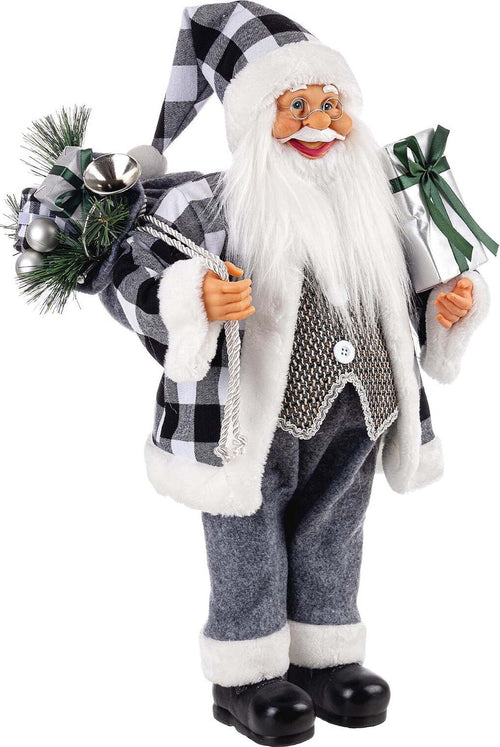 Babbo Natale con regali e barba folta statuetta color Metallo in poliestere Casa e cucina/Decorazioni per interni/Addobbi e decorazioni per ricorrenze/Decorazioni natalizie/Schiaccianoci MagiediNatale.it - Altamura, Commerciovirtuoso.it