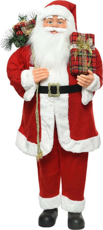 Babbo Natale con regali statuetta color Rosso in poliestere da 110 cm Casa e cucina/Decorazioni per interni/Addobbi e decorazioni per ricorrenze/Decorazioni natalizie/Schiaccianoci MagiediNatale.it - Altamura, Commerciovirtuoso.it