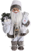 Babbo natale decorazione natalizia Bianca e Argento h 80 cm Casa e cucina/Decorazioni per interni/Addobbi e decorazioni per ricorrenze/Decorazioni natalizie/Schiaccianoci MagiediNatale.it - Altamura, Commerciovirtuoso.it