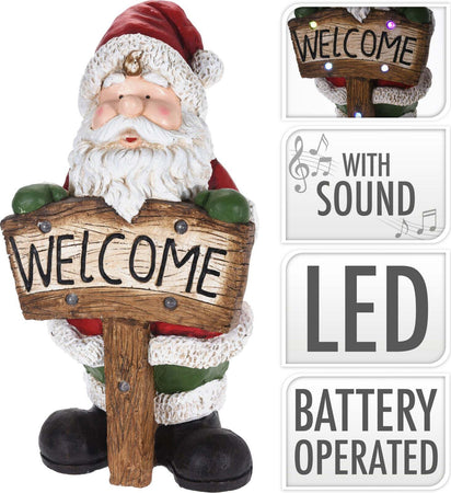 Babbo natale in poli-resina h 73 cm decorazione natalizia con led e musica Casa e cucina/Decorazioni per interni/Addobbi e decorazioni per ricorrenze/Decorazioni natalizie/Schiaccianoci MagiediNatale.it - Altamura, Commerciovirtuoso.it