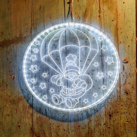 Babbo natale luminoso effetto neon con led addobbi natalizi per esterno Casa e cucina/Decorazioni per interni/Addobbi e decorazioni per ricorrenze/Decorazioni natalizie/Luci natalizie/Catene luminose per esterni MagiediNatale.it - Altamura, Commerciovirtuoso.it