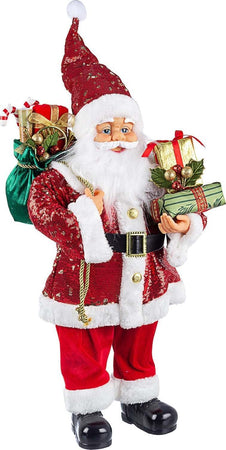 Babbo Natale Lustrini Stand statuetta decorazione natalizia pupazzo Casa e cucina/Decorazioni per interni/Addobbi e decorazioni per ricorrenze/Decorazioni natalizie/Schiaccianoci MagiediNatale.it - Altamura, Commerciovirtuoso.it