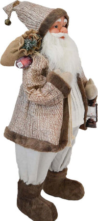 Babbo natale pupazzo con cappotto in pelle h 45 cm decorazione natalizia Casa e cucina/Decorazioni per interni/Addobbi e decorazioni per ricorrenze/Decorazioni natalizie/Schiaccianoci MagiediNatale.it - Altamura, Commerciovirtuoso.it