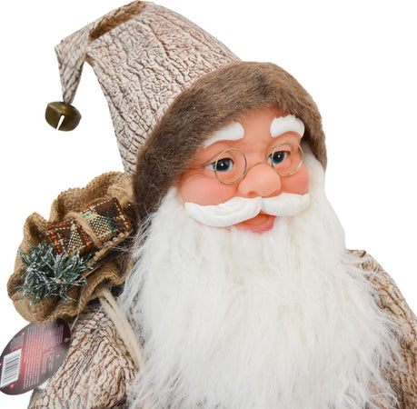 Babbo natale pupazzo con cappotto in pelle h 60 cm decorazione natalizia Casa e cucina/Decorazioni per interni/Addobbi e decorazioni per ricorrenze/Decorazioni natalizie/Schiaccianoci MagiediNatale.it - Altamura, Commerciovirtuoso.it