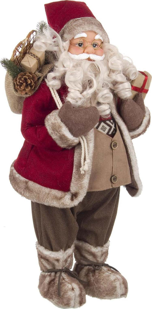 Babbo natale pupazzo in tessuto statuetta h 60 cm decorazione natalizia vestito rosso Casa e cucina/Decorazioni per interni/Addobbi e decorazioni per ricorrenze/Decorazioni natalizie/Schiaccianoci MagiediNatale.it - Altamura, Commerciovirtuoso.it