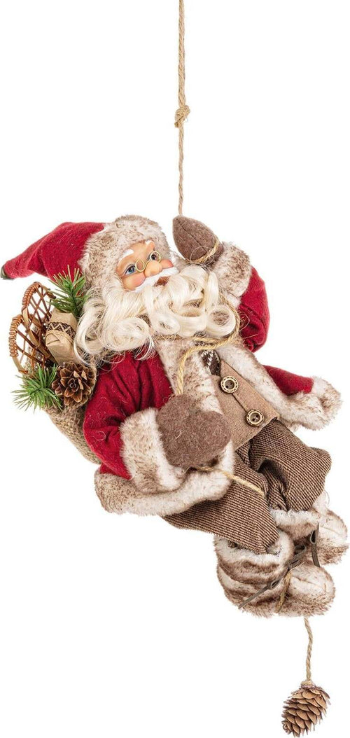 Babbo natale pupazzo in tessuto su corda h 22 cm da appendere decorazione natalizia Casa e cucina/Decorazioni per interni/Addobbi e decorazioni per ricorrenze/Decorazioni natalizie/Schiaccianoci MagiediNatale.it - Altamura, Commerciovirtuoso.it
