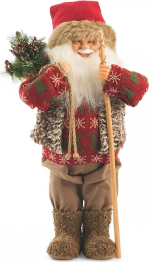 Babbo natale pupazzo tessuto statuetta h 60 cm decorazione natalizia sacco vestito rosso Casa e cucina/Decorazioni per interni/Addobbi e decorazioni per ricorrenze/Decorazioni natalizie/Schiaccianoci MagiediNatale.it - Altamura, Commerciovirtuoso.it