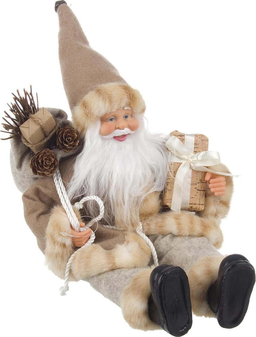 Babbo natale seduto pupazzo tessuto statuetta h 30 cm decorazione natalizia sacco Casa e cucina/Decorazioni per interni/Addobbi e decorazioni per ricorrenze/Decorazioni natalizie/Schiaccianoci MagiediNatale.it - Altamura, Commerciovirtuoso.it