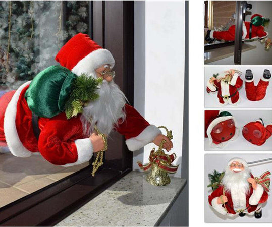 BABBO NATALE VOLANTE 70CM PER FINESTRA CON VENTOSE DECORAZIONI ADDOBBI NATALIZI  Trade Shop italia - Napoli, Commerciovirtuoso.it