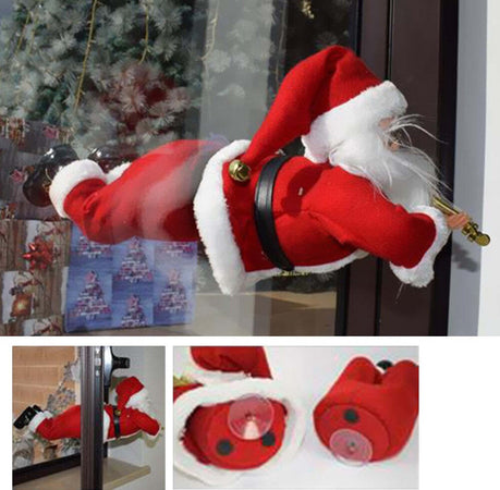 BABBO NATALE VOLANTE PER FINESTRA CON VENTOSE DECORAZIONI ADDOBBI NATALIZI 50CM  Trade Shop italia - Napoli, Commerciovirtuoso.it