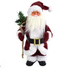 Pupazzo Babbo Natale Canterino con musica, movimenti e luci vestito Bordeaux