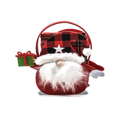 Borsetta in pannolenci con 2 canovacci per decorazioni natalizie