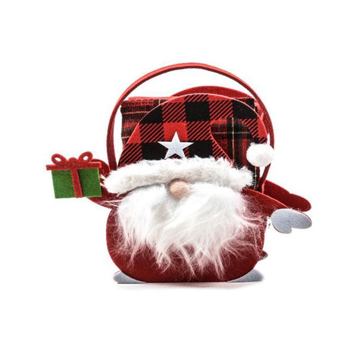 Borsetta in pannolenci con 2 canovacci per decorazioni natalizie