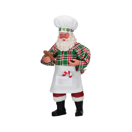 Statuetta decorativa Babbo Natale decorazione natalizia h 17 cm