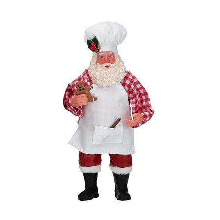 Statuetta decorativa Babbo Natale decorazione natalizia h 17 cm
